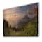 Designart - MountaIn Peak During Sunset - Traditional Print on Natural Pine Wood